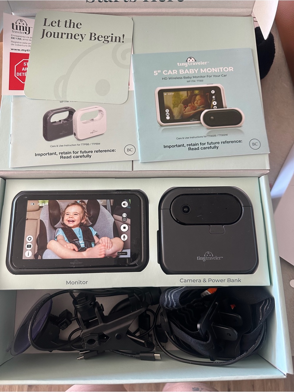 5" Black Car Baby Monitor - Monitor & Camera